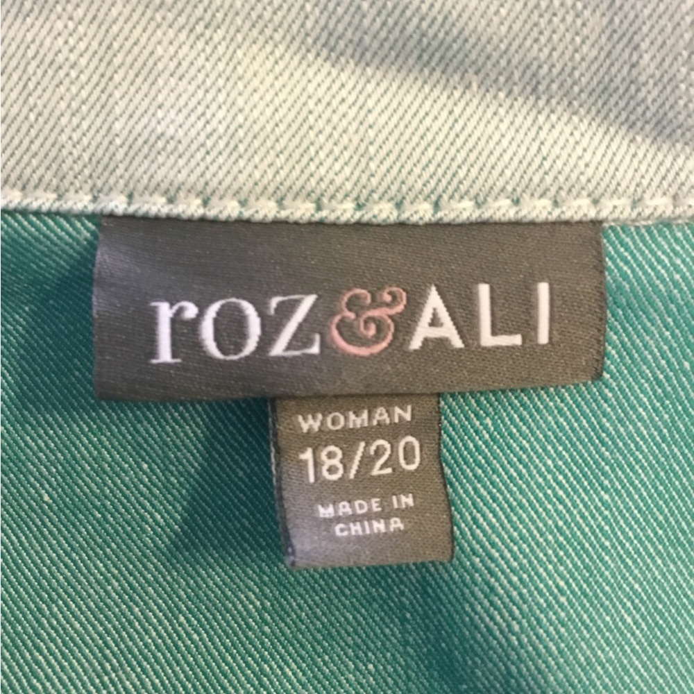 Roz & Ali Jean jacket woman size 18/20. Washed mint green. NWOT. Never worn - Picture 4 of 10